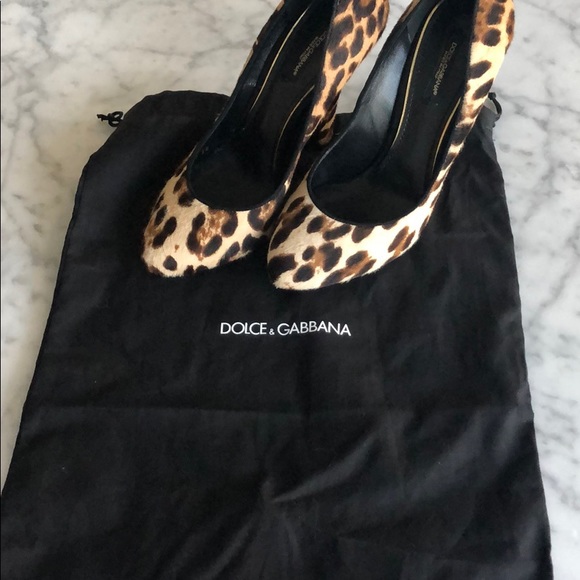 Dolce & Gabbana Leopard Pony Hair Pumps Heels - Picture 10 of 10